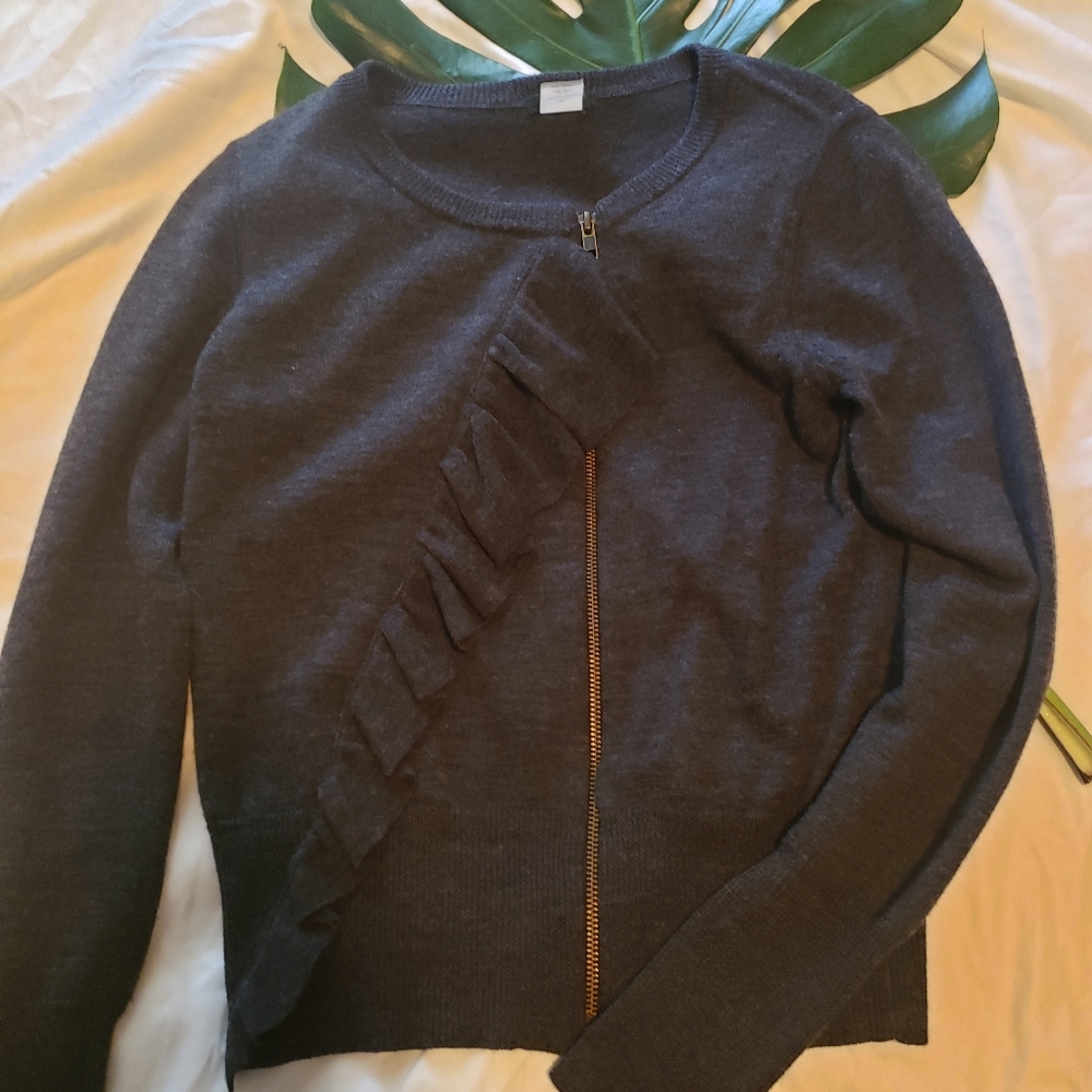 J Crew Zip Cardigan